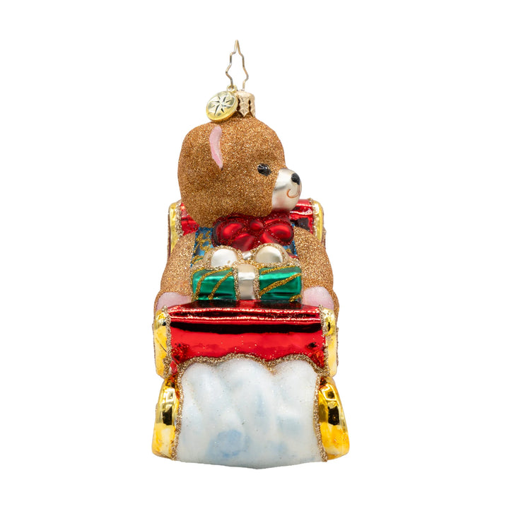 Christopher Radko Beary Merry Sleigh Ornament