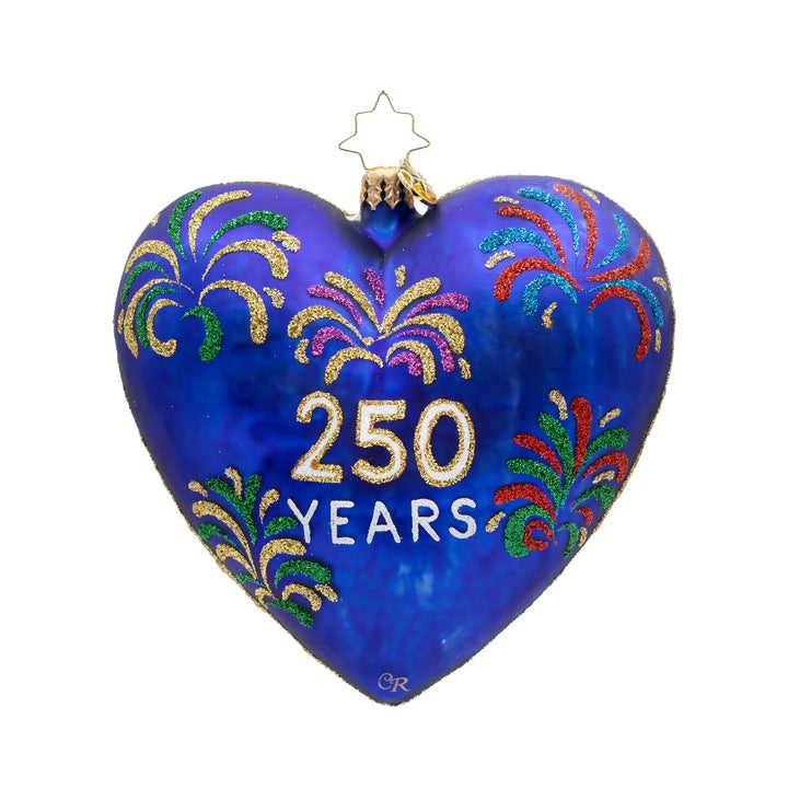 Christopher Radko Heart of Independence 250 Years Ornament