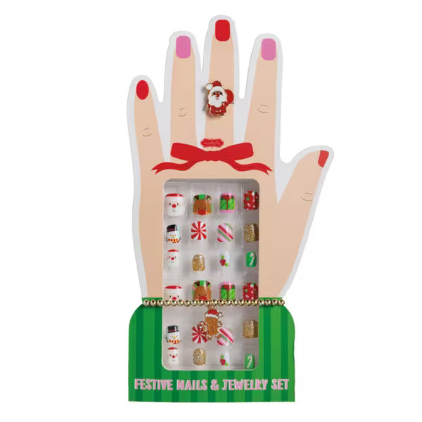 Kid's Christmas Nails & Jewelry Set