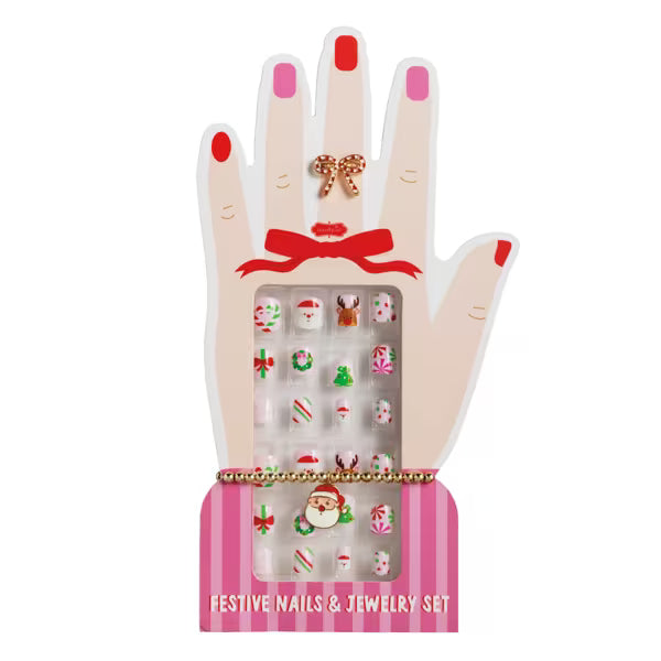 Kid's Christmas Nails & Jewelry Set