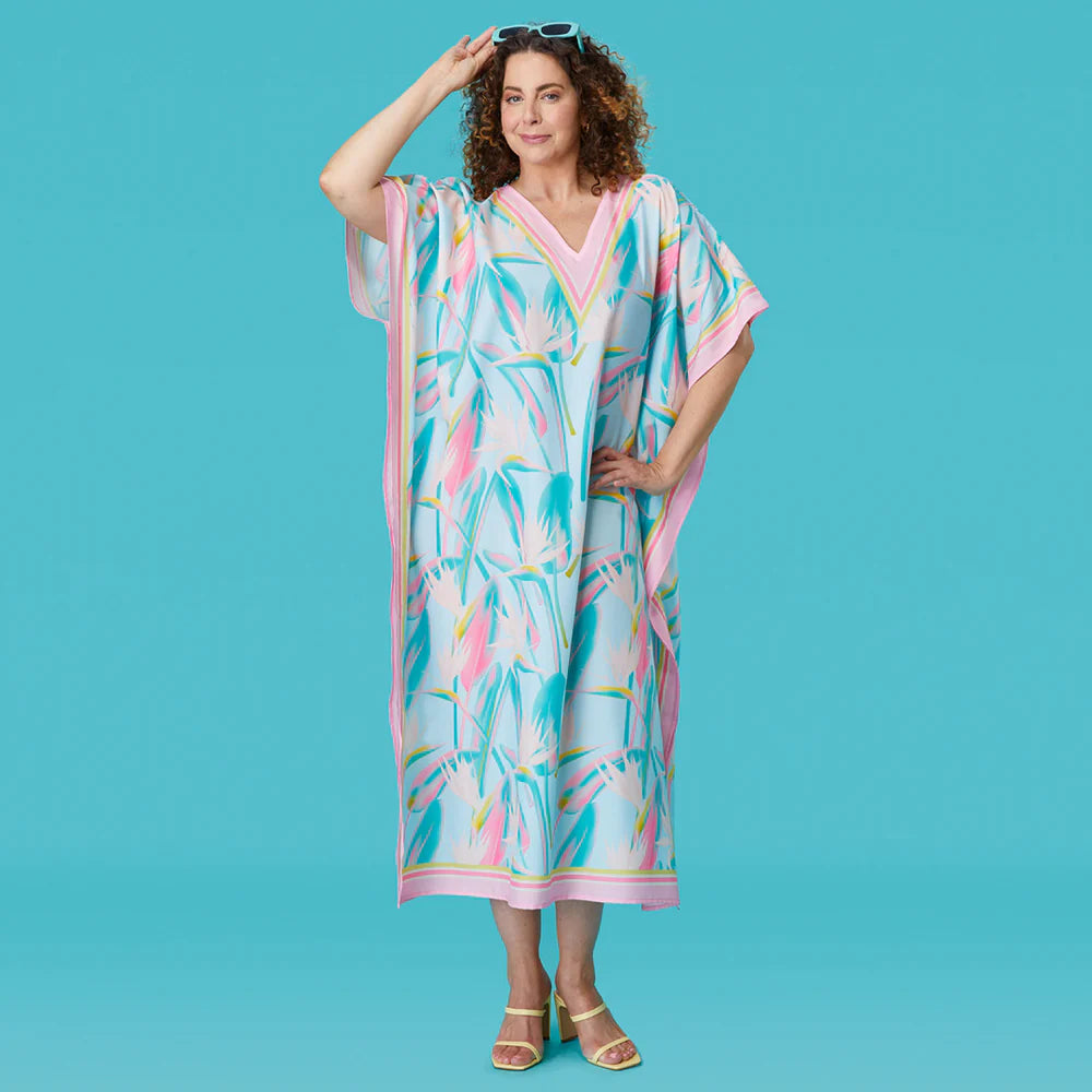 WerkShoppe Women's Caftan Birds of Paradise