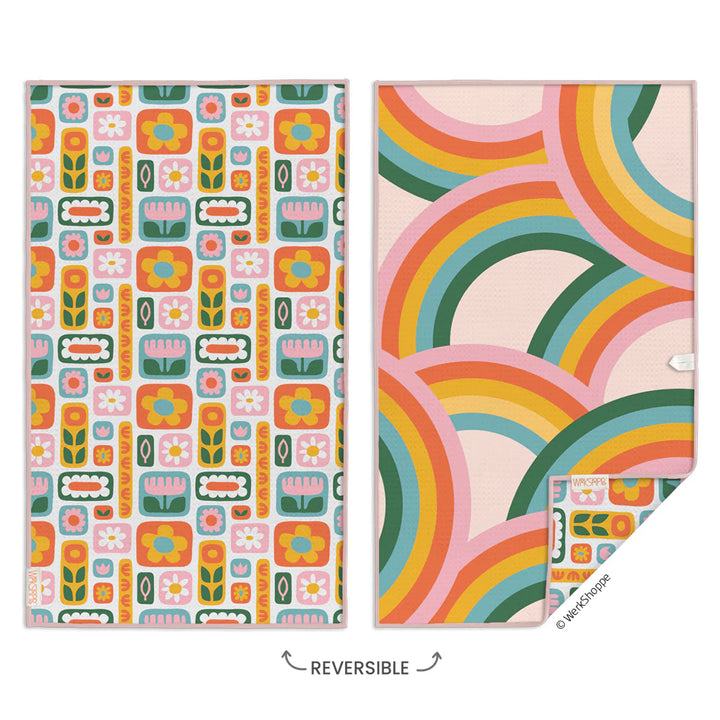 Werkshoppe Daisies & Rainbows Microfiber Towel