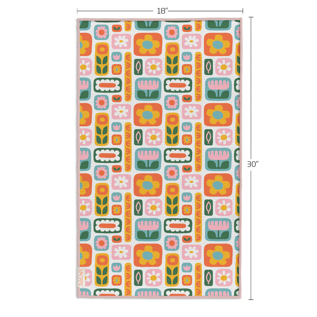 Werkshoppe Daisies & Rainbows Microfiber Towel