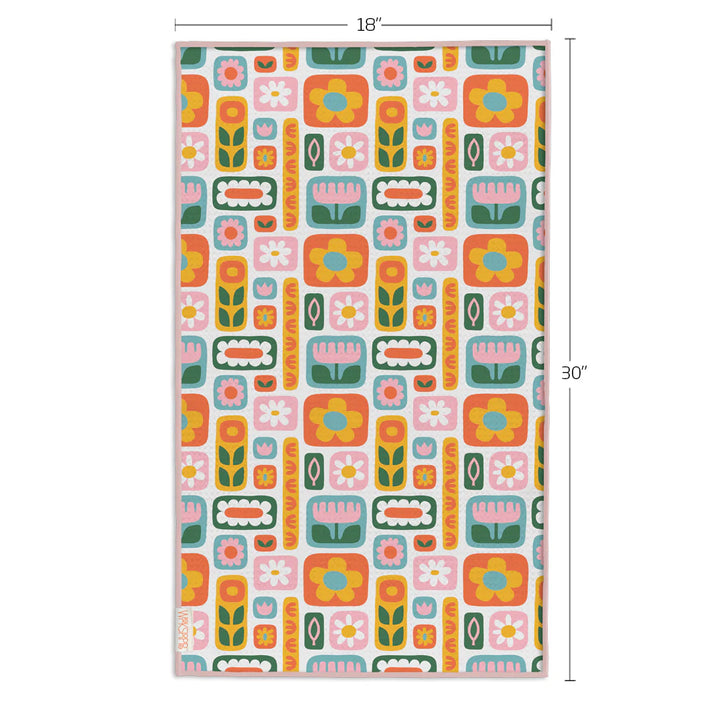 Werkshoppe Daisies & Rainbows Microfiber Towel