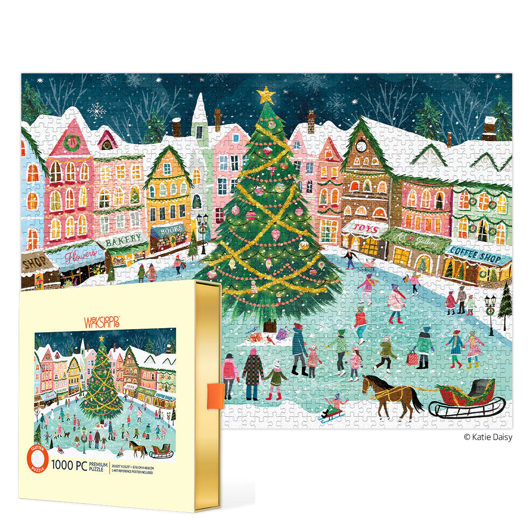 Werkshoppe 1000 - Piece Town Square Christmas Puzzle