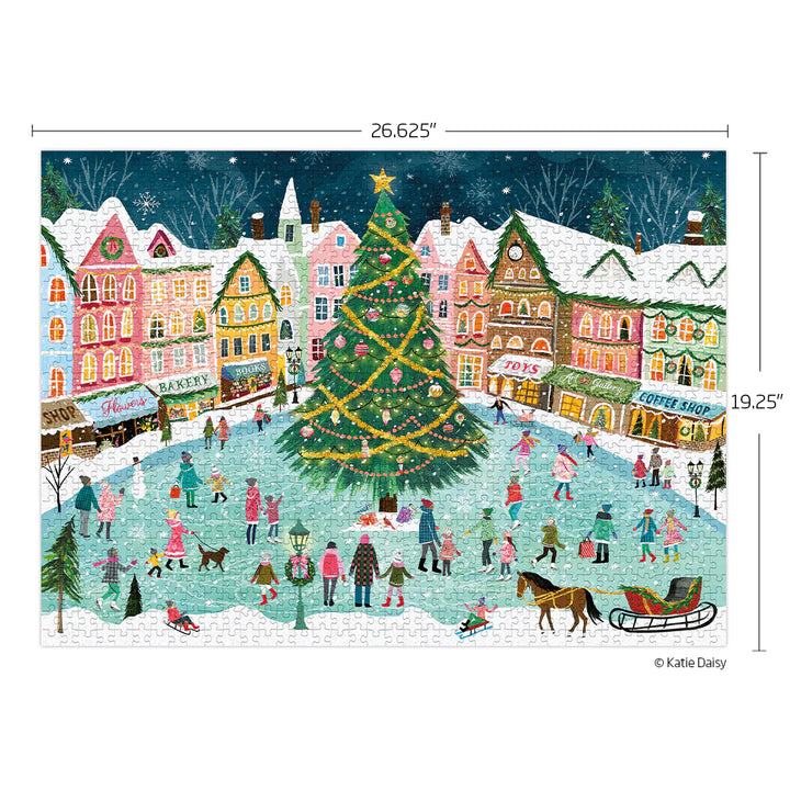 Werkshoppe 1000 - Piece Town Square Christmas Puzzle