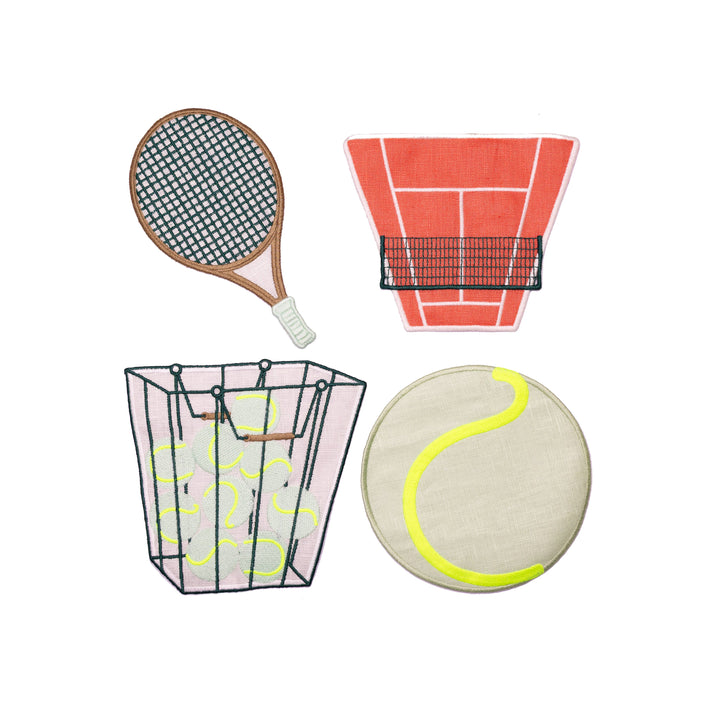 Piecework Puzzles Tennis Cocktail Napkins