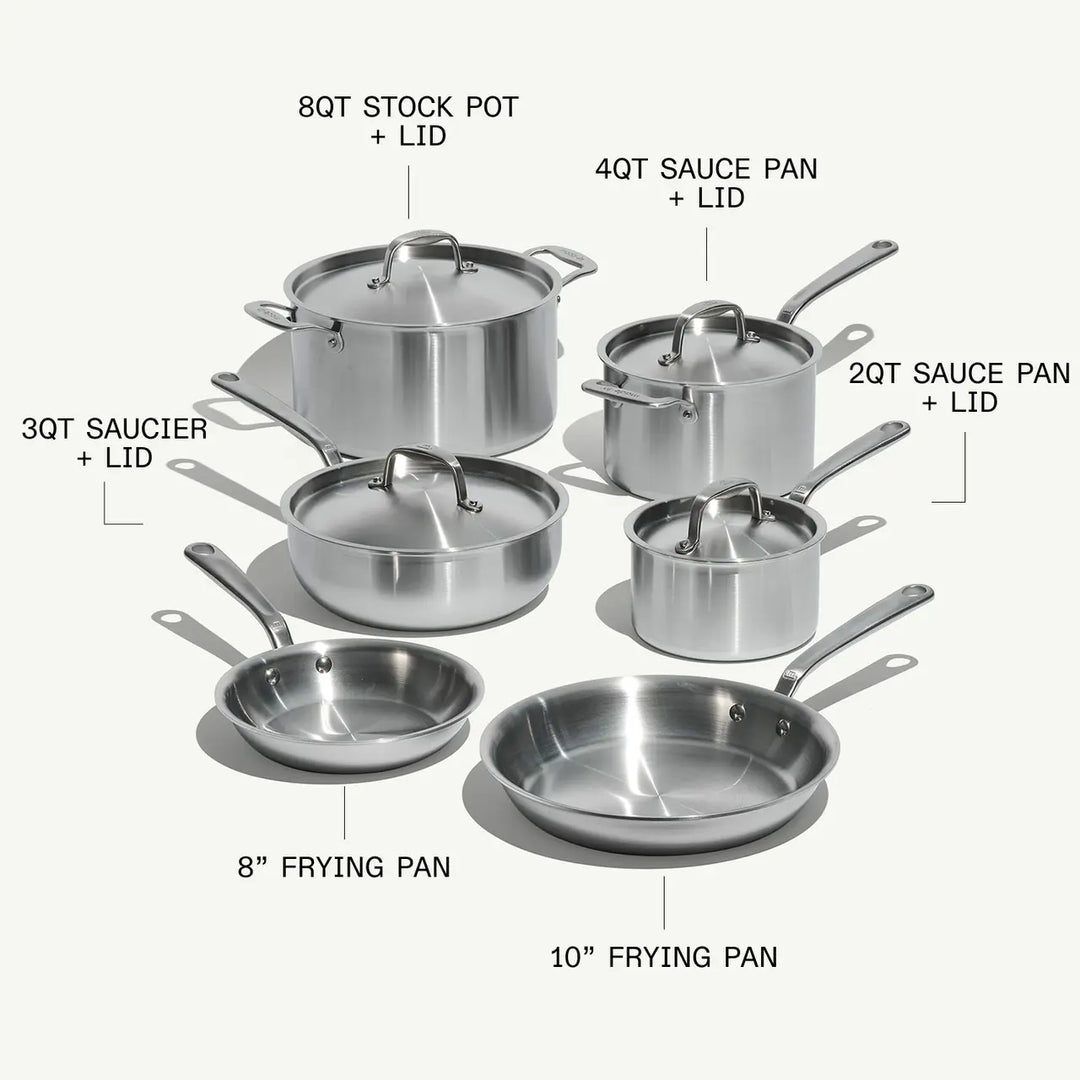 Made In 10 Piece Stainless Cookware Set