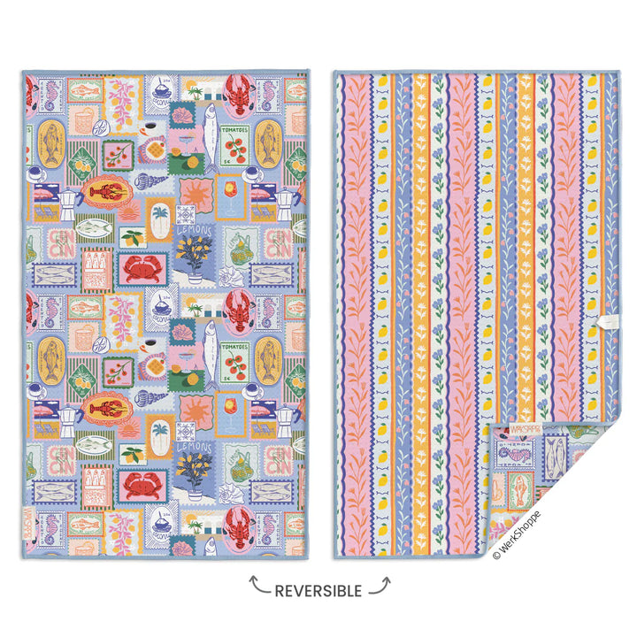 Werkshoppe Mediterranean Summer Microfiber Kitchen Towel
