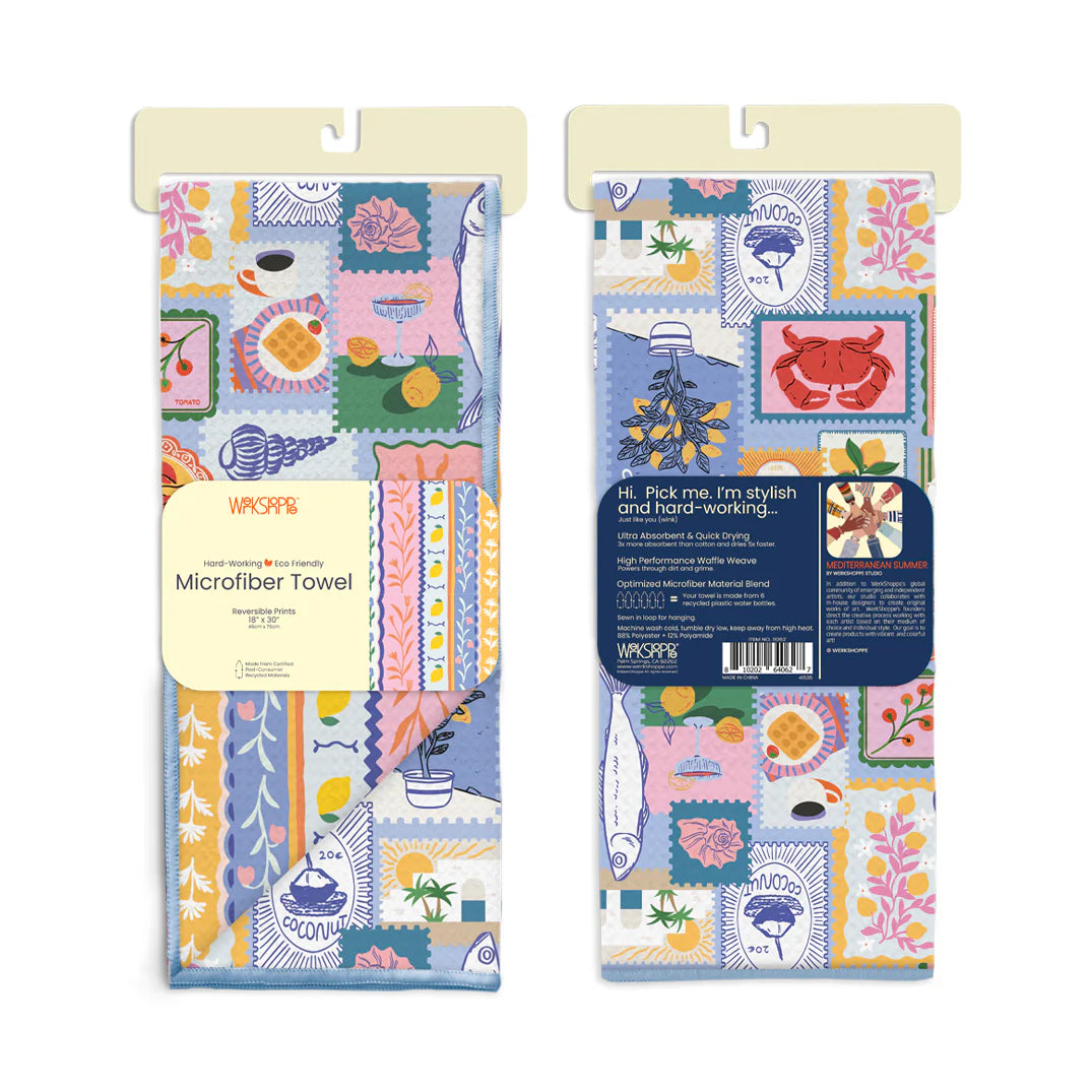 Werkshoppe Mediterranean Summer Microfiber Kitchen Towel