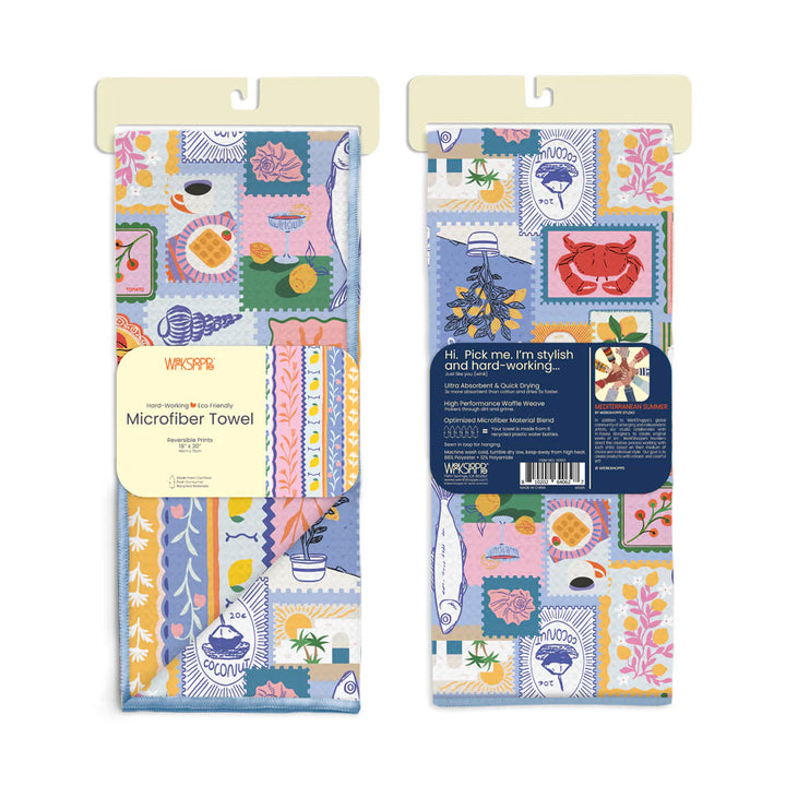 Werkshoppe Mediterranean Summer Microfiber Kitchen Towel