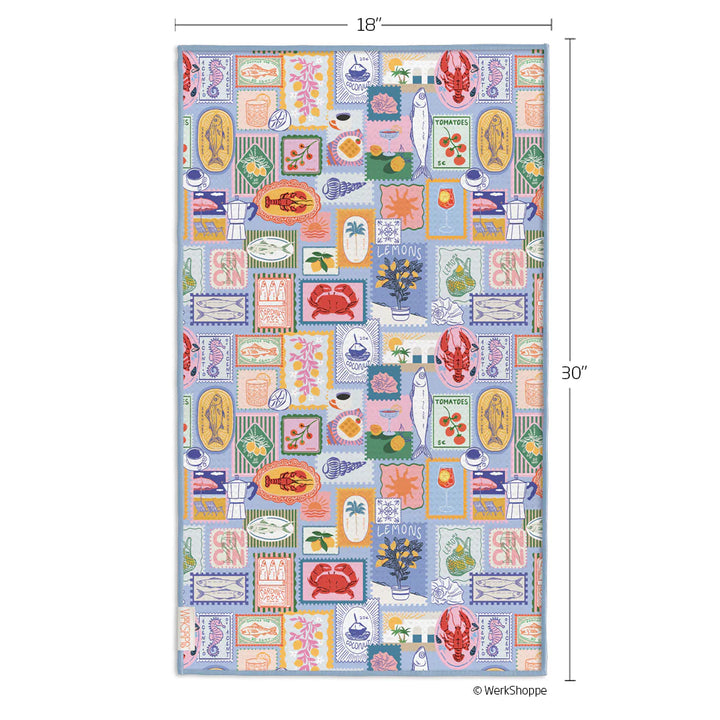 Werkshoppe Mediterranean Summer Microfiber Kitchen Towel