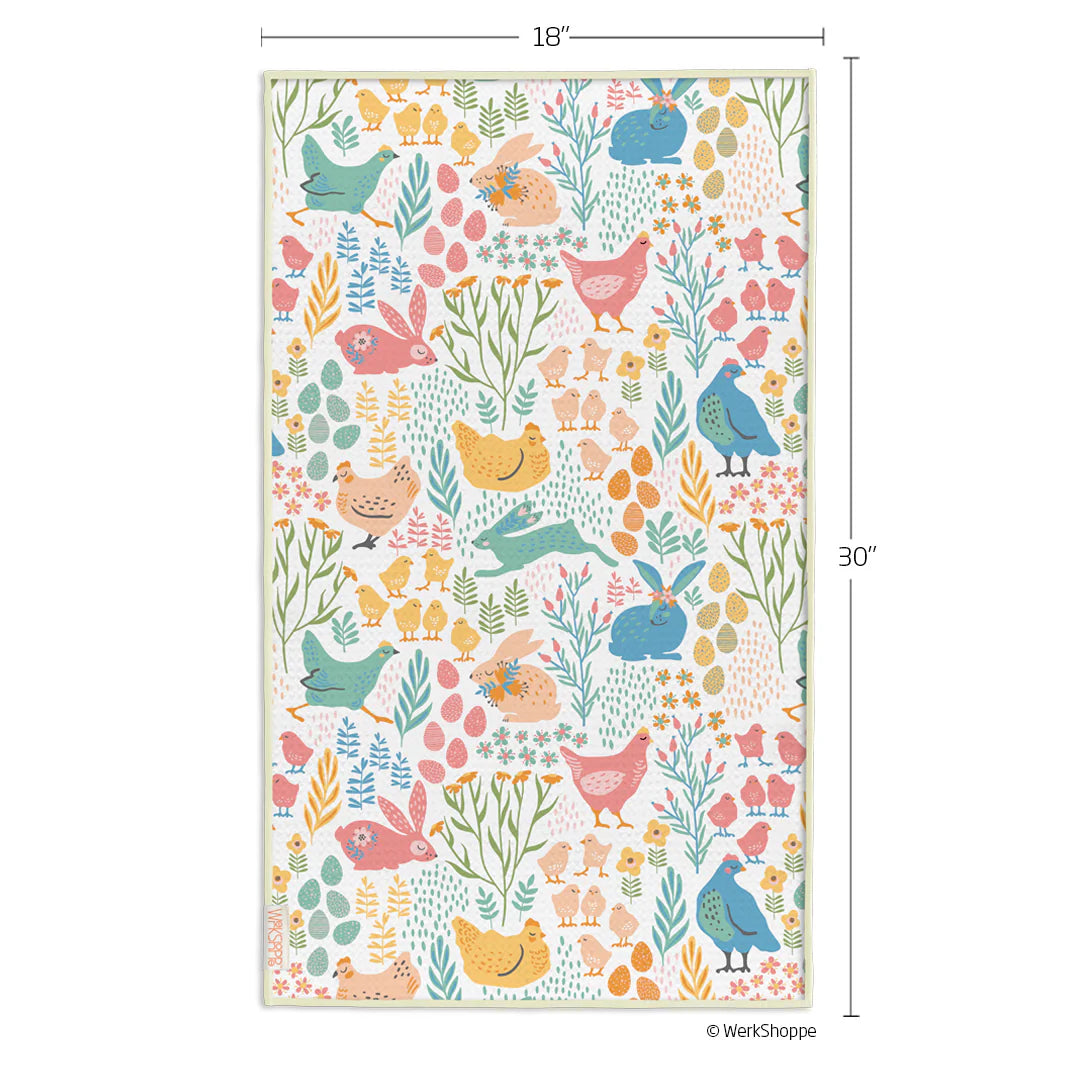 Werkshoppe Springtime Friends Microfiber Kitchen Towel