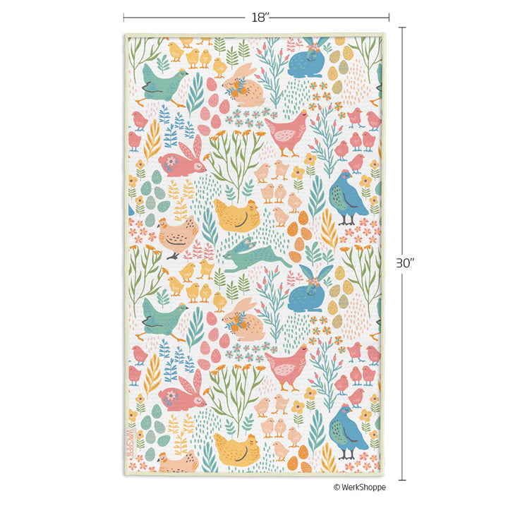 Werkshoppe Springtime Friends Microfiber Kitchen Towel