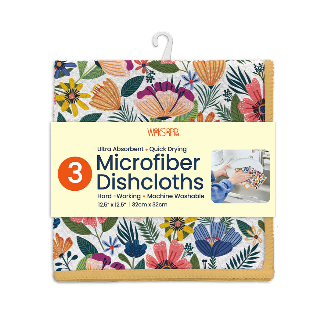 Werkshoppe Field of Flowers Microfiber Dishcloths