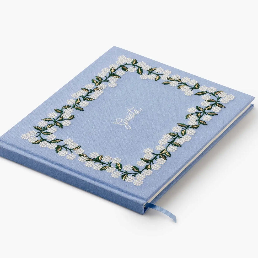 Rifle Paper Co. Embroidered Fabric Guest Book