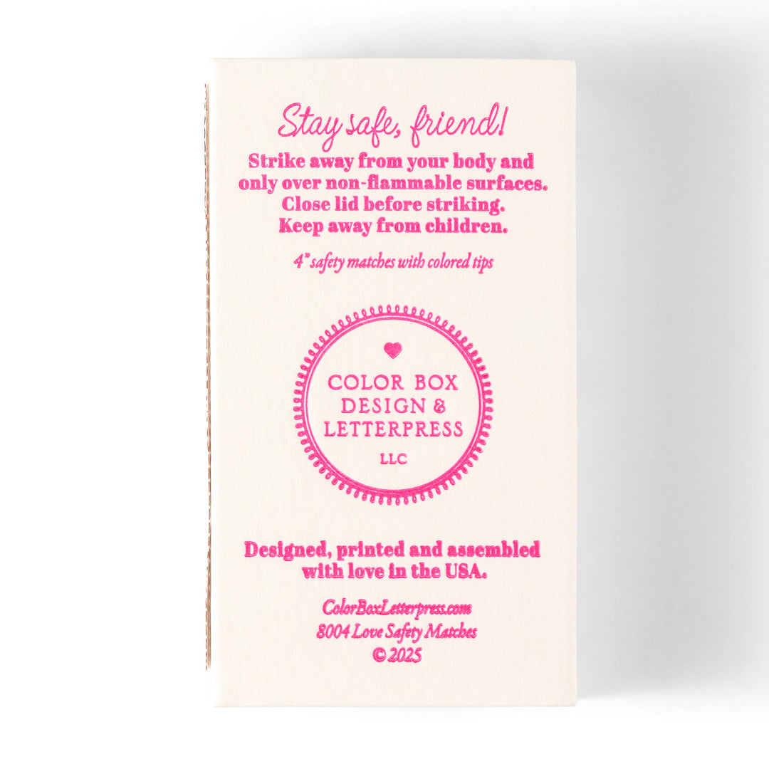 Color Box Design LOVE Safety Matches