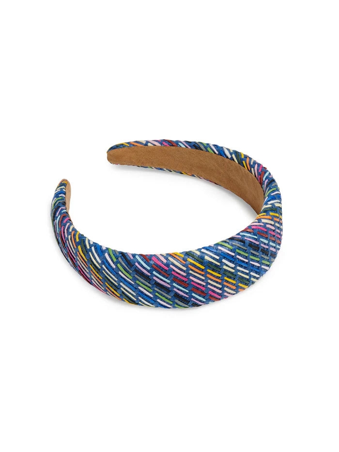 Shiraleah Blue Paper Straw Padded Headband