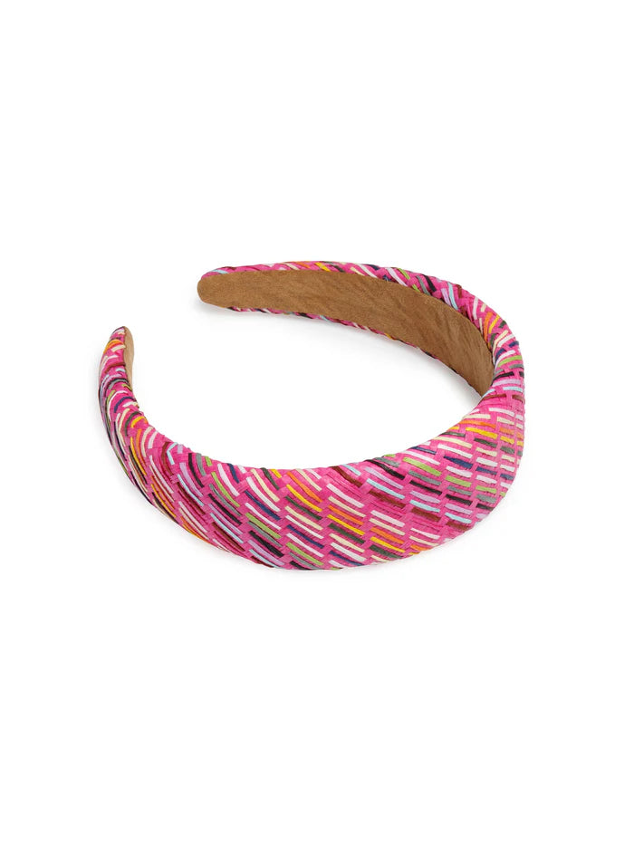 Shiraleah Pink Paper Straw Padded Headband