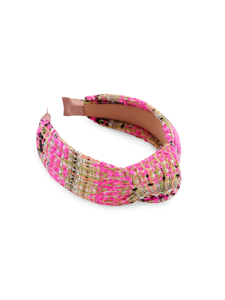 Shiraleah Textured Pink Plaid Headband