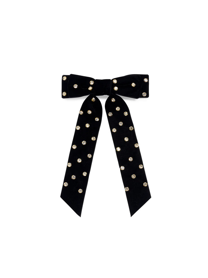 Shiraleah Velvet and Rhinestones Bow Clip
