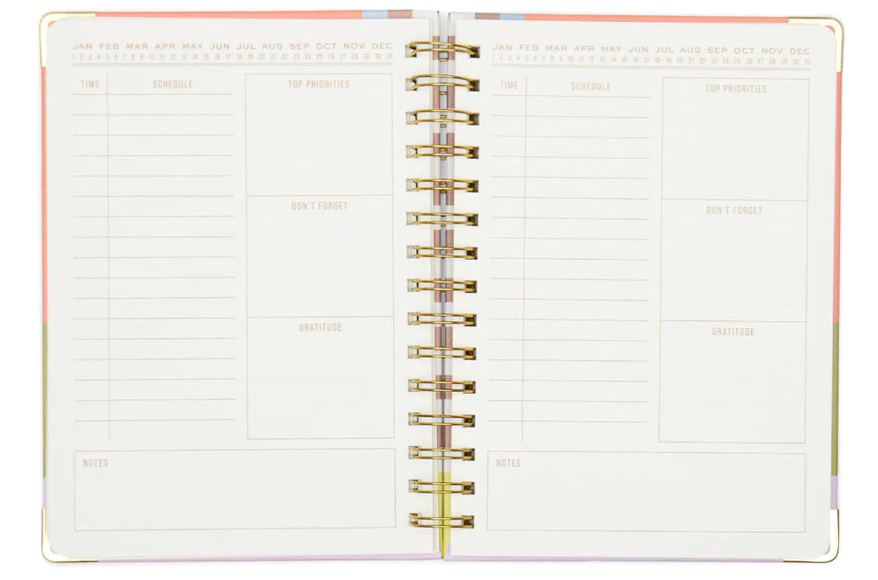 Designworks Ink Planner Designworks Ink - Undated 13-Month Daily Planner - Geo Checks – Sunset ...