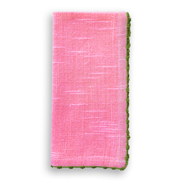 French Graffiti Knotted Edge Cotton Napkin
