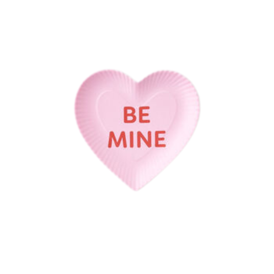 Valentine Melamine Conversation Heart Plate