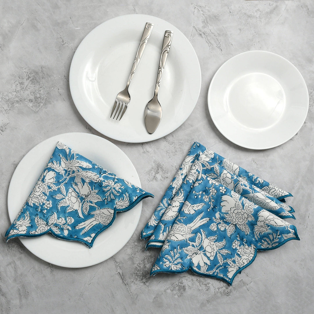 Cotton Print Club Embroidered Scalloped Placemat