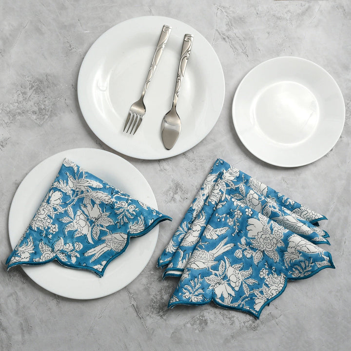 Cotton Print Club Embroidered Scalloped Placemat