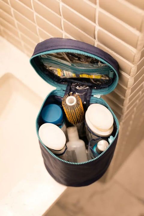 Vertical Essential Toiletry Bag - Berry