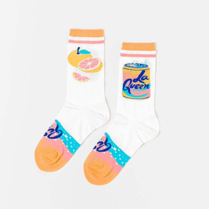 Yellow Owl La Queen Crew Socks