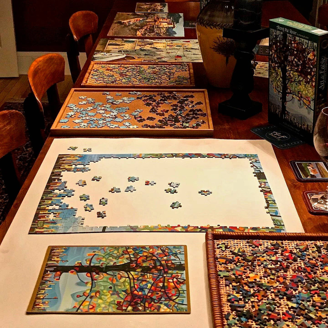 Art & Fable Velvet-Touch Jigsaw Puzzle Along the River
