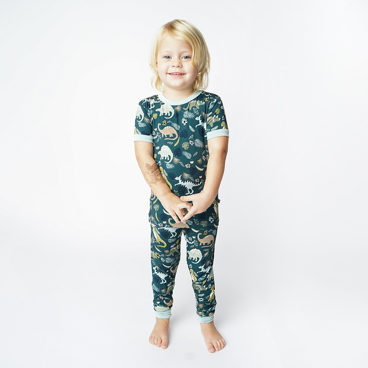 Emerson and Friends Kid's Prehistoric Friends Bamboo Pajama Set