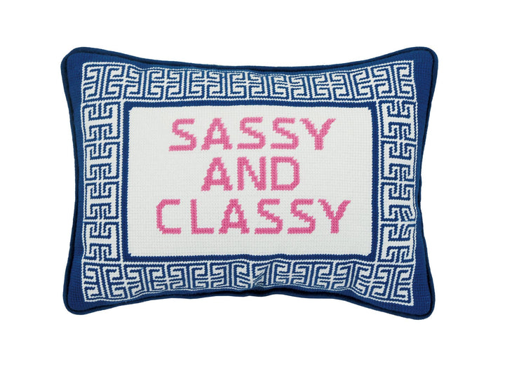 Peking Handicraft Sassy and Classy Embroidered Pillow