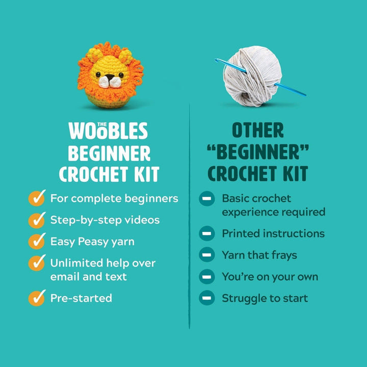 The Woobles Pastel Fox Crochet Kit