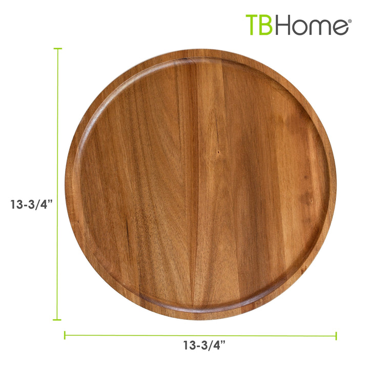 Totally Bamboo Acacia Wood Lazy Susan Turntable