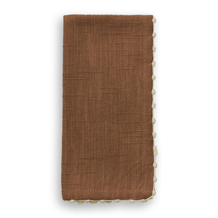 French Graffiti Knotted Edge Cotton Napkin
