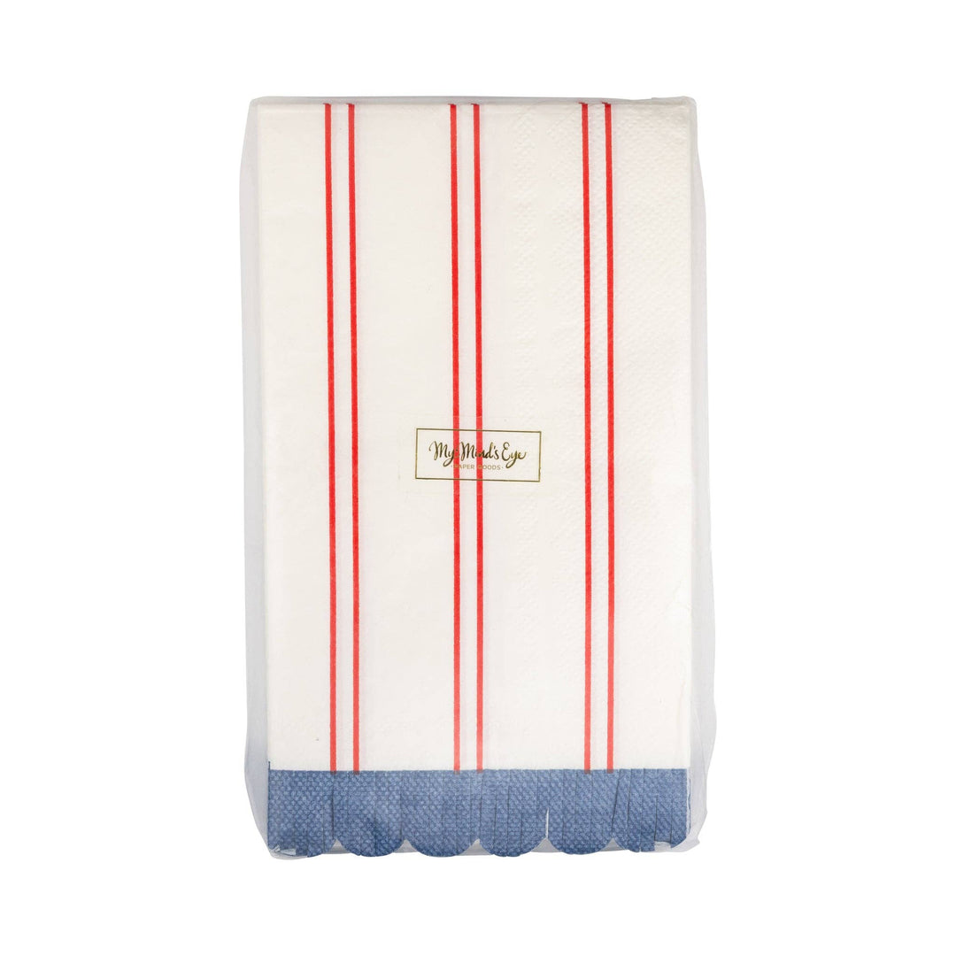 My Mind’s Eye Red Striped Paper Dinner Napkin