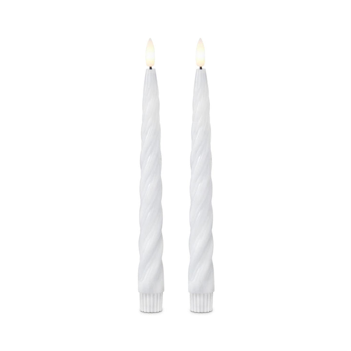 Spiral LED Taper Candles with Timer