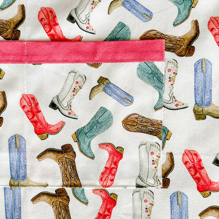 Taylor Paladino Colorful Cowboy Boots Apron