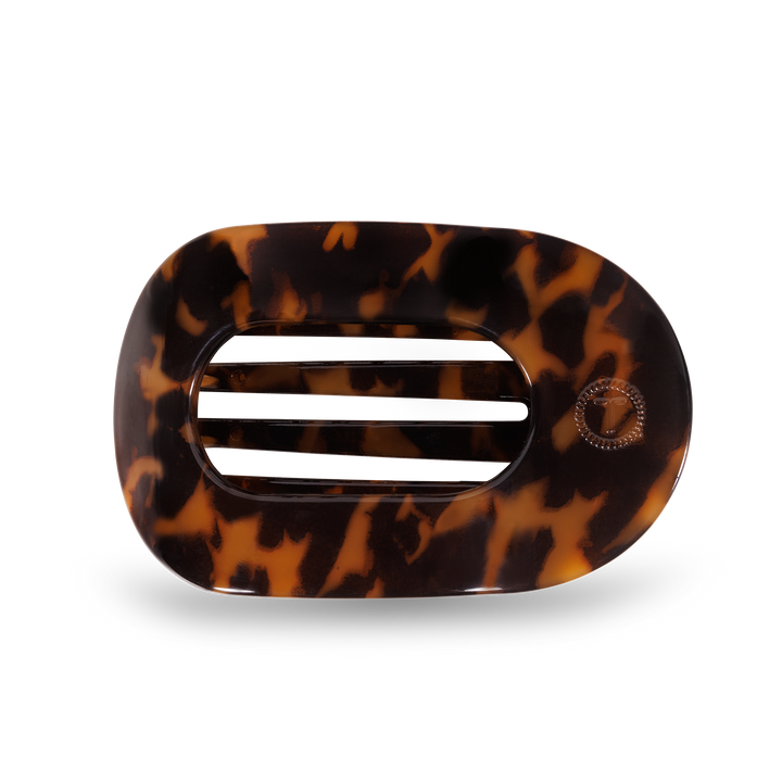 TELETIES Tortoise Round Flat Hair Clip