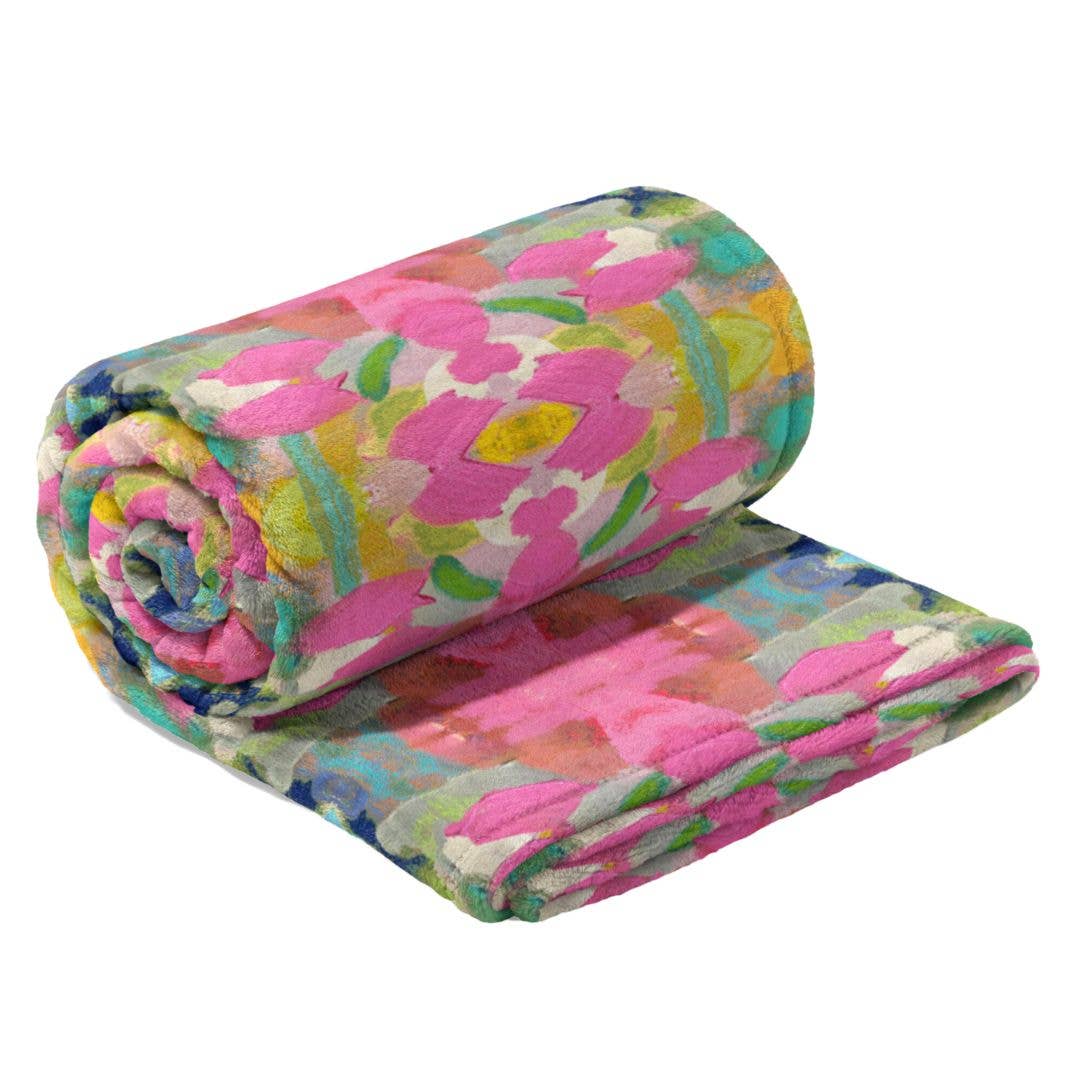 Laura Park Designs Fleece Throw Blanket