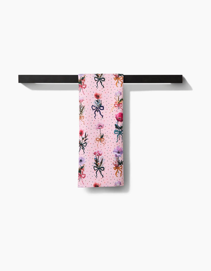Geometry Bows and Dots Tea Towel