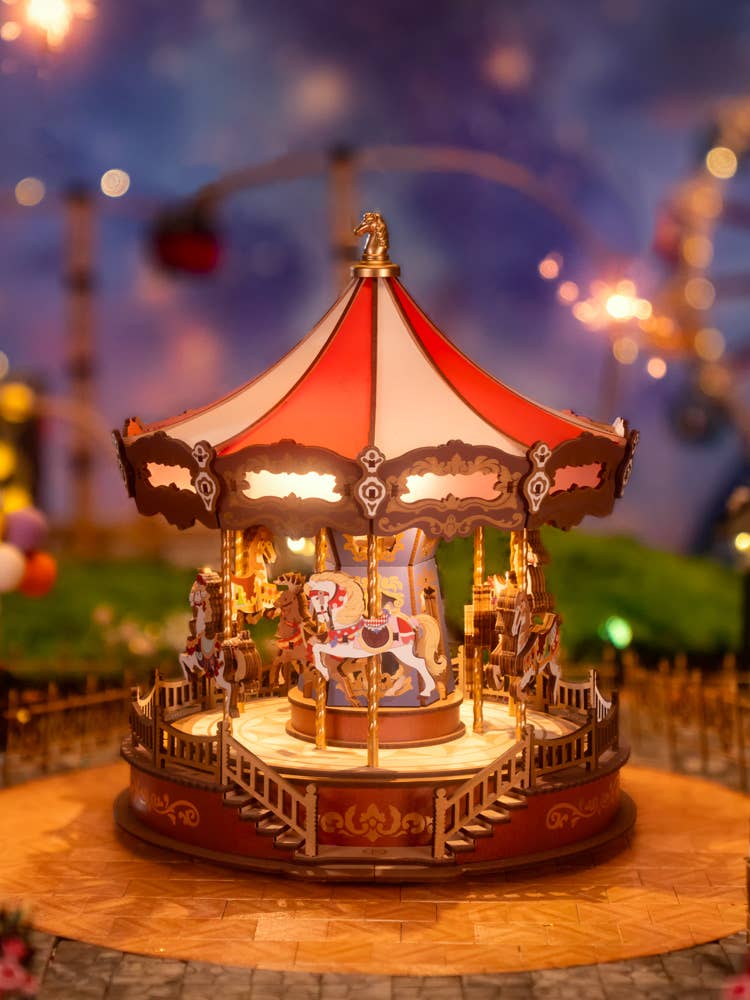 Robotime DIY Music Box 3D Classic Carousel