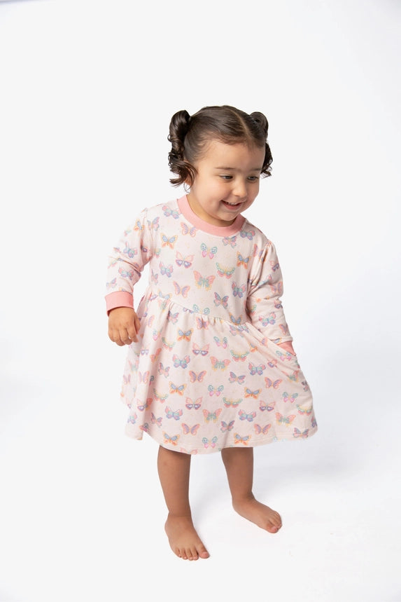 Goosies Kid's Butterfly Bliss Sweatshirt Dress