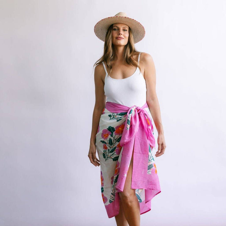 Sunshine Tienda Pink Flower Sarong