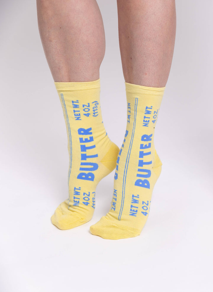 Yellow Owl Butter Crew Socks