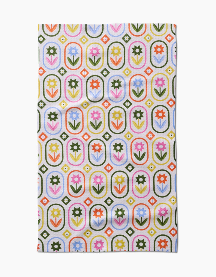 Geometry Petal Patchwork Tea Towel