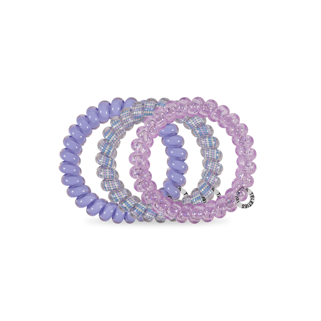 TELETIES Lavender Mist Spiral Hair Coils